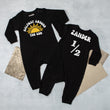 Load image into Gallery viewer, "Halfway Around the Sun" Personalized 1/2 Birthday Long Sleeve Romper