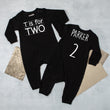 Load image into Gallery viewer, "T is for Two" 2nd Birthday Long Sleeve Romper