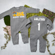 Load image into Gallery viewer, "One Happy Dude" Long Sleeve First Birthday Romper