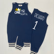 Load image into Gallery viewer, Mr. Onederful First Birthday Romper with Striped Cuff