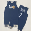Load image into Gallery viewer, "Two Cookie" 2nd Birthday Personalized Romper with Striped Cuff