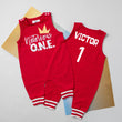Load image into Gallery viewer, "Notorious One" First Birthday Personalized Romper with Striped Cuff