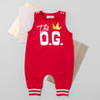 Load image into Gallery viewer, The OG Hip Hop Themed Striped Cuff Personalized 1st Birthday Romper