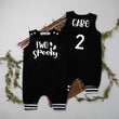 Load image into Gallery viewer, Two Spooky Halloween Themed Personalized 2nd Birthday Romper with Striped Cuff