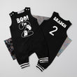 Load image into Gallery viewer, "Boo I'm 2" Personalized 2nd Birthday Romper with Striped Cuff