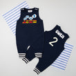 Load image into Gallery viewer, "Choo Choo I'm 2" Personalized 2nd Birthday Romper with Striped Cuff