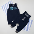 Load image into Gallery viewer, One Snowflake First Birthday Romper with Striped Cuff