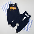 Load image into Gallery viewer, "One Little Turkey" Personalized 1st Birthday Romper with Striped Cuff for Thanksgiving
