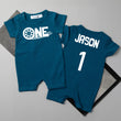 Load image into Gallery viewer, "ONE Tire Tracks" Racecar Themed 1st Birthday Slim Fit Shorts