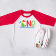 Load image into Gallery viewer, One Beach Ball Personalized Raglan