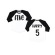 Load image into Gallery viewer, Five Spiderweb 5th Birthday Raglan