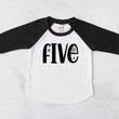 Load image into Gallery viewer, Five Spiderweb 5th Birthday Raglan
