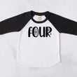 Load image into Gallery viewer, Four Spiderweb 4th Birthday Raglan