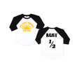 Load image into Gallery viewer, "Halfway Around the Sun" 1/2 Birthday Personalized Raglan