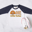 Load image into Gallery viewer, One Little Turkey Fall-Themed Personalized 1st Birthday Raglan