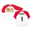 Load image into Gallery viewer, One Little Turkey Fall-Themed Personalized 1st Birthday Raglan