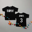 Load image into Gallery viewer, "Three Spiderweb" Halloween Themed 3rd Birthday T-shirt