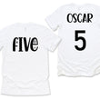 Load image into Gallery viewer, "Five Spiderweb" 5th Halloween Themed Birthday T-shirt