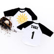 Load image into Gallery viewer, "First Trip Around the Sun" Personalized 1st Birthday Raglan