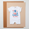 Load image into Gallery viewer, My 1st Fourth of July Personalized Shorts Slim Fit Romper