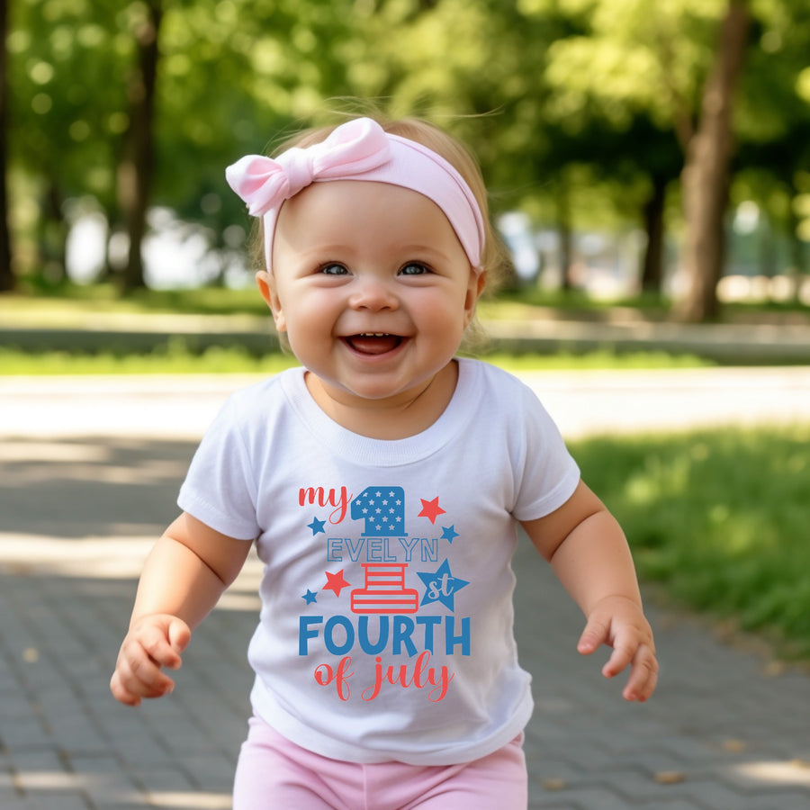 My 1st Fourth of July Personalized Independence Day Outfit