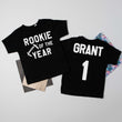 Load image into Gallery viewer, "Rookie of the Year" Football Personalized T-shirt/Bodysuit