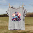 Load image into Gallery viewer, Tractor Fireworks, 4th of July Kids T-shirts