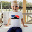 Load image into Gallery viewer, Tractor Flag, 4th of July Kids T-shirts