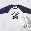 Load image into Gallery viewer, New Wild One Crown Birthday Raglan