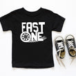 Load image into Gallery viewer, "Fast One" 1st Birthday Racing Theme T-shirt or Bodysuit