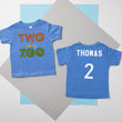 Load image into Gallery viewer, "Two is a Zoo" 2nd Birthday Personalized T-shirt