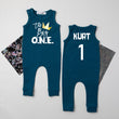 Load image into Gallery viewer, "The Big ONE Crown" Personalized Hip Hop Themed Sleeveless 1st Birthday Outfit