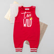 Load image into Gallery viewer, "Two Wild" Crown Striped Cuff Romper