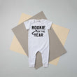 Load image into Gallery viewer, "Rookie of the Year" Football Slim Fit 1st Birthday Romper
