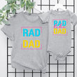 Load image into Gallery viewer, (Full Front Design) Rad Dad/Rad Like Dad, Father's Day Matching T-shirts.