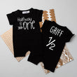 Load image into Gallery viewer, Shorts "Halfway to One" Slim Fit 1/2 Birthday Romper 6-12 mo-VIP