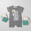 Load image into Gallery viewer, Shorts "Wild One" Slim Fit 1st Birthday Romper