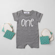 Load image into Gallery viewer, Shorts "One" Slim Fit 1st Birthday Romper