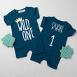 Load image into Gallery viewer, Shorts "Wild One" Slim Fit 1st Birthday Romper