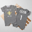 Load image into Gallery viewer, Shorts "It's My 1st Bee Day" Slim Fit Birthday Romper