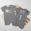 Load image into Gallery viewer, Shorts "Mr. Onederful" Slim Fit 1st Birthday Romper 12 mo-VIP