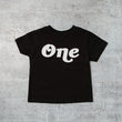 Load image into Gallery viewer, "One" 1st Birthday Personalized Outfit | Retro T-Shirt & Trucker Hat