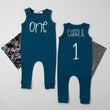 Load image into Gallery viewer, Gray "ONE" Slim Fit First Birthday Romper