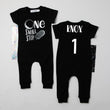 Load image into Gallery viewer, Aegean Blue "One Small Step" Slim Fit Space Themed 1st Birthday Romper