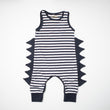 Load image into Gallery viewer, TroubleBoy® Navy & White Blank Romper