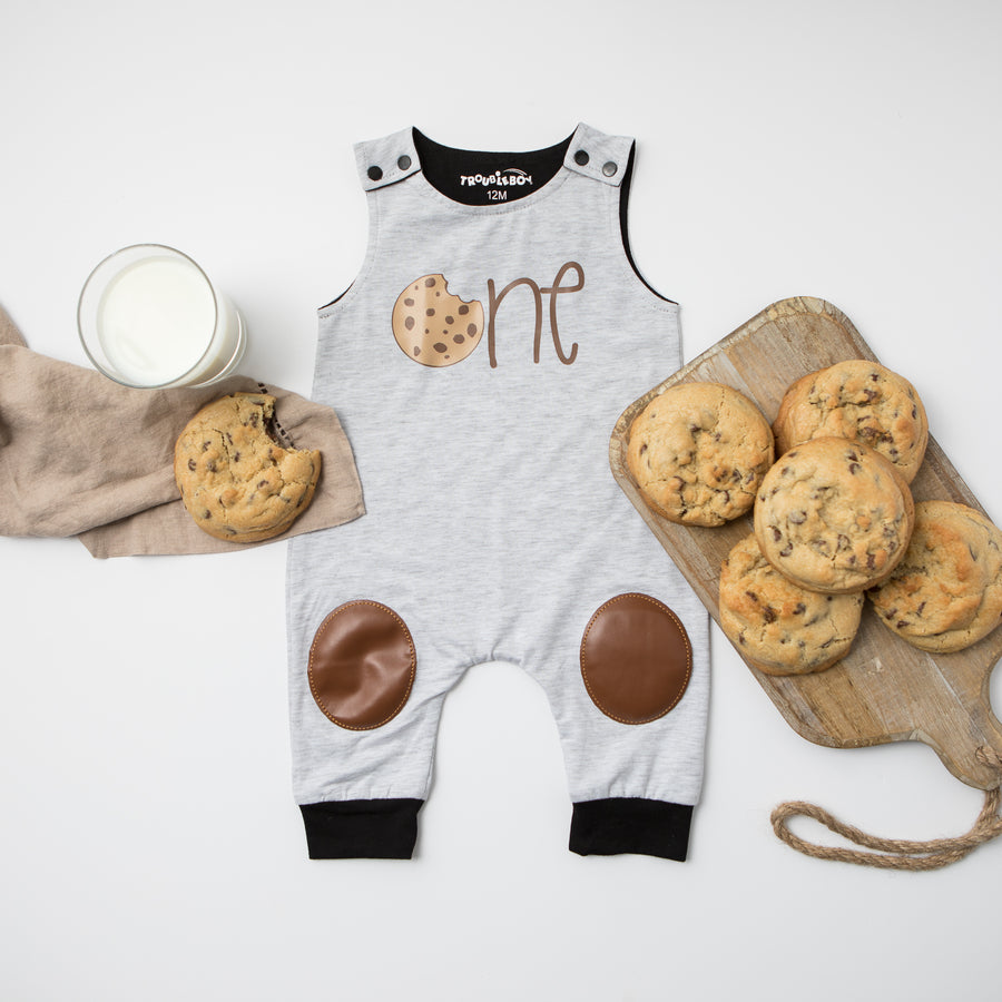 "One" Cookie Themed First Birthday Romper