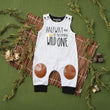 Load image into Gallery viewer, "Halfway to Becoming Wild One" 1/2 Birthday Romper with Knee Patches