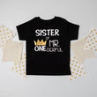 Load image into Gallery viewer, "Sibling of Mr. Onederful" 1st Birthday Brother Sister Family Shirts