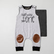Load image into Gallery viewer, "Halfway to One" 1/2 Birthday Romper with Knee Patches