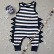 Load image into Gallery viewer, TroubleBoy® Navy & White Blank Romper